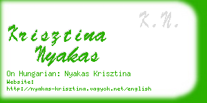 krisztina nyakas business card